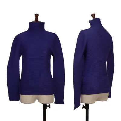 ISSEY MIYAKE me フェザープリントストレッチプリーツカットソー 黒他F