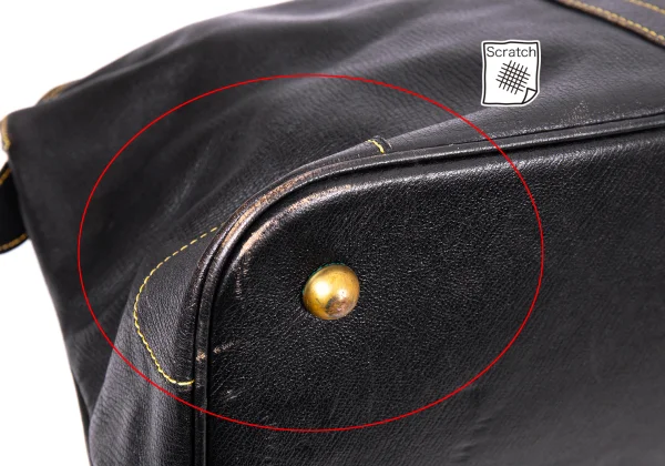 コムデギャルソンCOMME des GARCONS レザーボストンバッグ 黒 (K-165509)