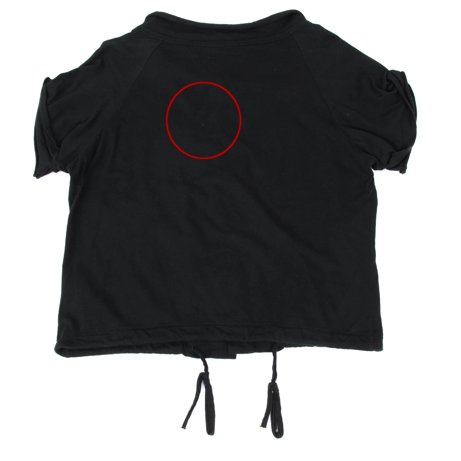 ヨウジヤマモト ノアールYohji Yamamoto NOIR コットン裾ドロスト半袖