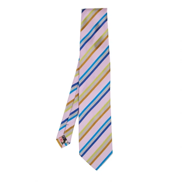 ポールスミス Paul Smith 裏花柄レジメンタルストライプネクタイ