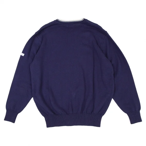 パパスPapas カジキニットセーター 紺M位 (K-105886)