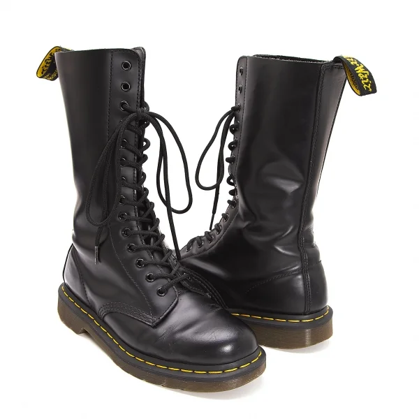 ドクターマーチンDr Martens 14ホールロングブーツ 黒UK7(26) (K-109729)