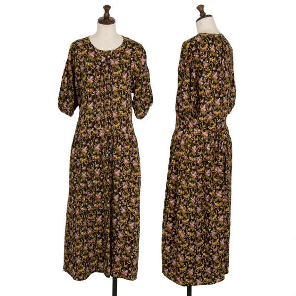 ピンクハウスPINK HOUSE ウエストコードデザインフラワー総柄半袖