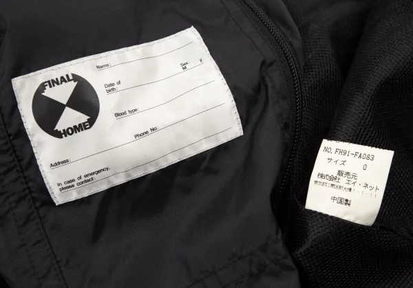 ファイナルホームFINAL HOME ジップデザインナイロンフーデッド
