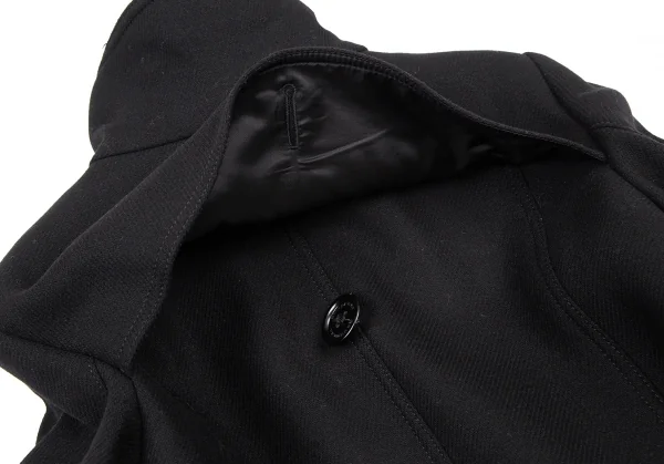 バーバリーBURBERRY LONDON カシミヤ混ウールシングルコート 黒UK8 (K