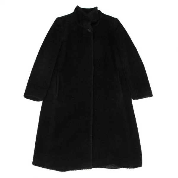 マックスマーラMax Mara アルパカウールシャギースタンドカラーコート