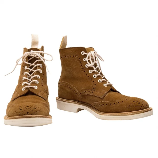 トリッカーズTricker's スウェードレースアップブーツ 茶27位 (K-118044)
