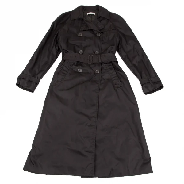 プラダPRADA ナイロン中綿トレンチコート 焦げ茶42 (K-118660)