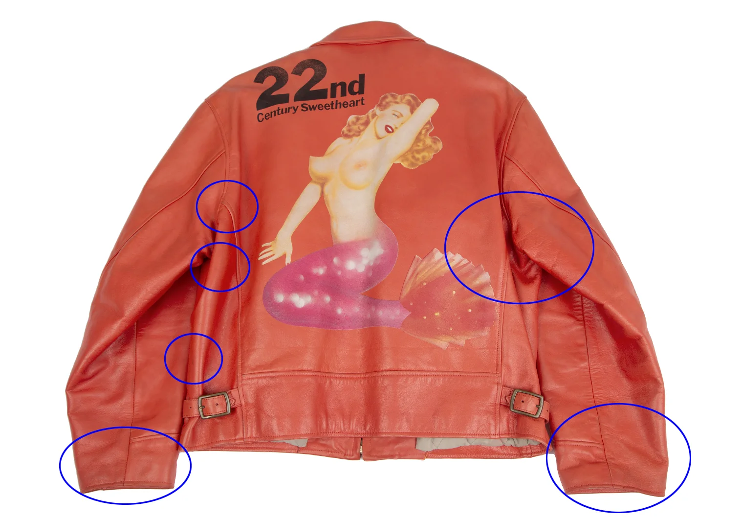 Yohji Yamamoto POUR HOMME 6.1 THE MEN Mermaid Print Leather Jacket