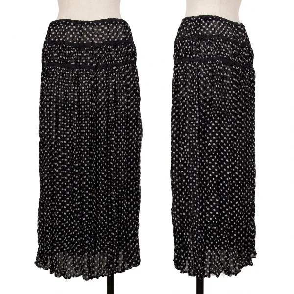 イッセイミヤケ フェットISSEY MIYAKE FETE ドットプリントシースルー