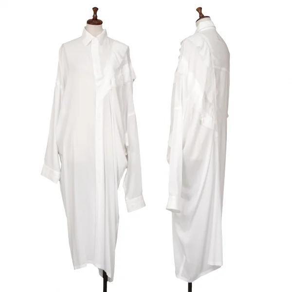 ビーヨウジヤマモトB Yohji Yamamoto 裁ち切り切替オフショルダー