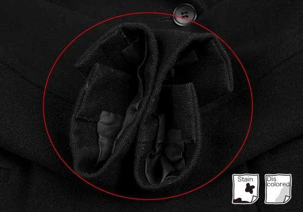 リミフゥLIMI feu ウールダブルジャケット 黒S (K-125472)