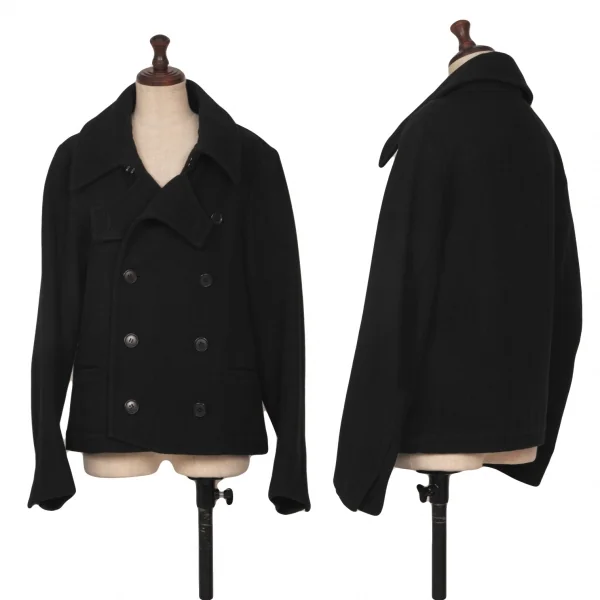リミフゥLIMI feu ウールダブルジャケット 黒S (K-125472)