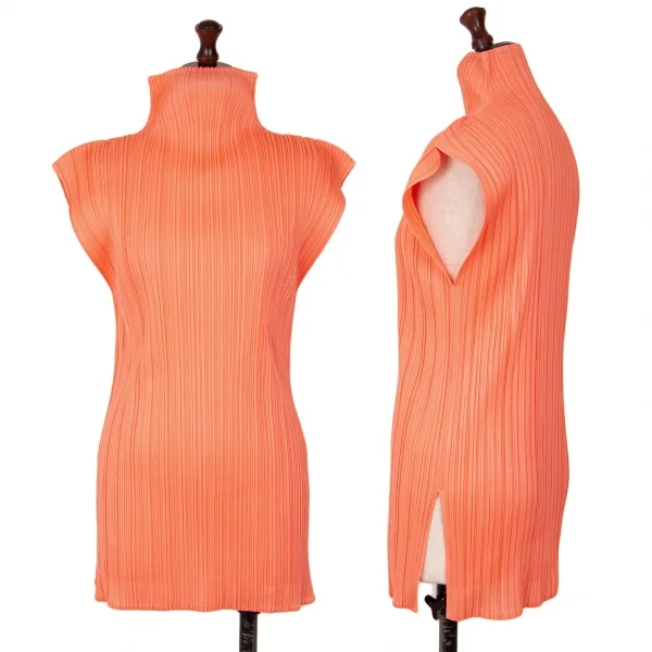 プリーツプリーズPLEATS PLEASE プリーツハイネックノースリーブ 薄