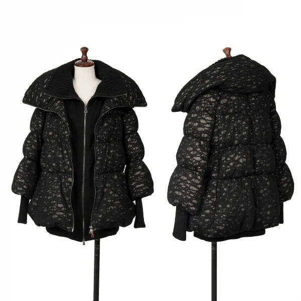 エポカEPOCA レイヤードチュールダウンジャケット 黒40 (K-126226)