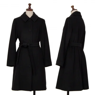 シビラSybilla 柄刺繍ダウンコート 紺黒M (K-128046)