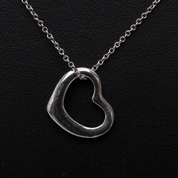 ティファニーTIFFANY&CO オープンハートネックレス シルバー (K-129026)