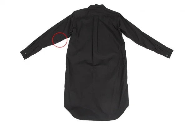 ブラックコムデギャルソン カッティングコットンロングシャツ ブラック