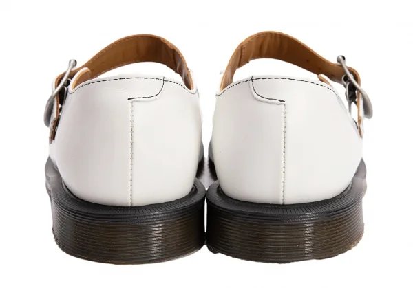 COMME des GARCONS Dr.Martens Leather Belted Mary Jane Shoes White