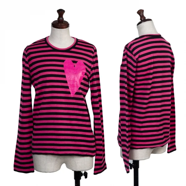 コムデギャルソンCOMME des GARCONS ハートプリントボーダーカットソー