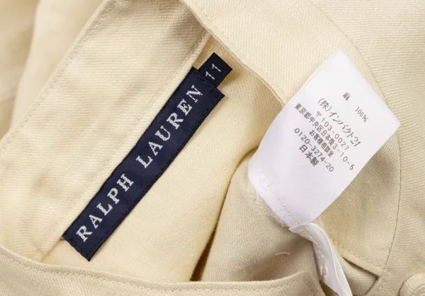 ラルフローレンRALPH LAUREN リネンマオカラーチャイナシャツ