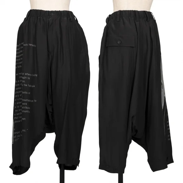 ヨウジヤマモトYohji Yamamoto collections デザイン画プリントシルク