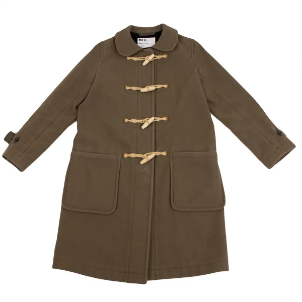 マーガレットハウエルMHL ウールラウンドカラーダッフルコート モカ1