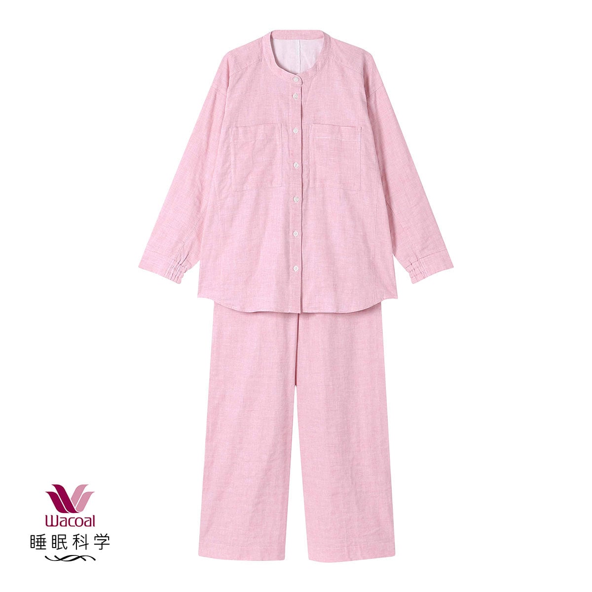 ワコール 睡眠科学 レディース 二重ガーゼ シャツパジャマ 長袖 上下