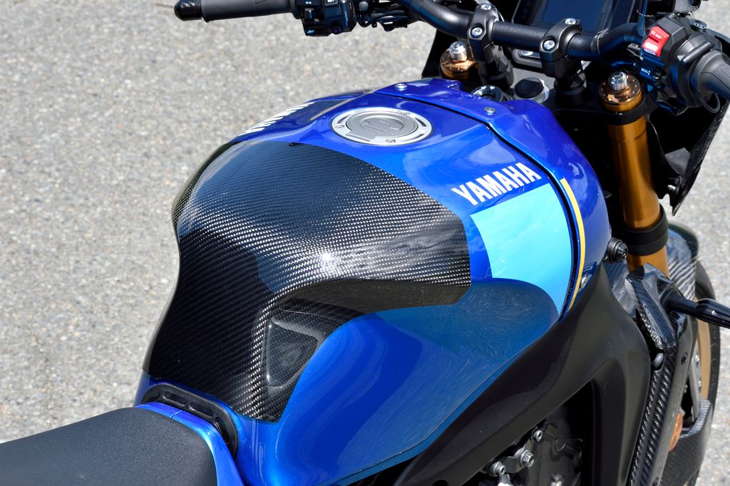 初代XSR900用 ファニーズカスタム エグリタンクカバー 青 左右セット