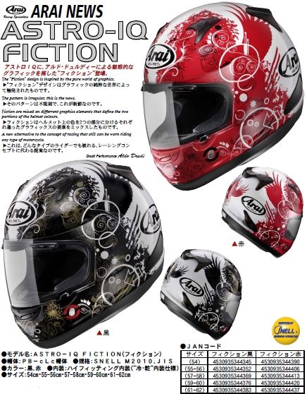 Webike | Arai アライ アストロIQ [ASTRO-IQ] FICTION [フィクション