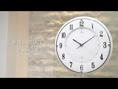 掛け時計 【セイコー エムブレム】 白 HS543W [電波自動受信機能有