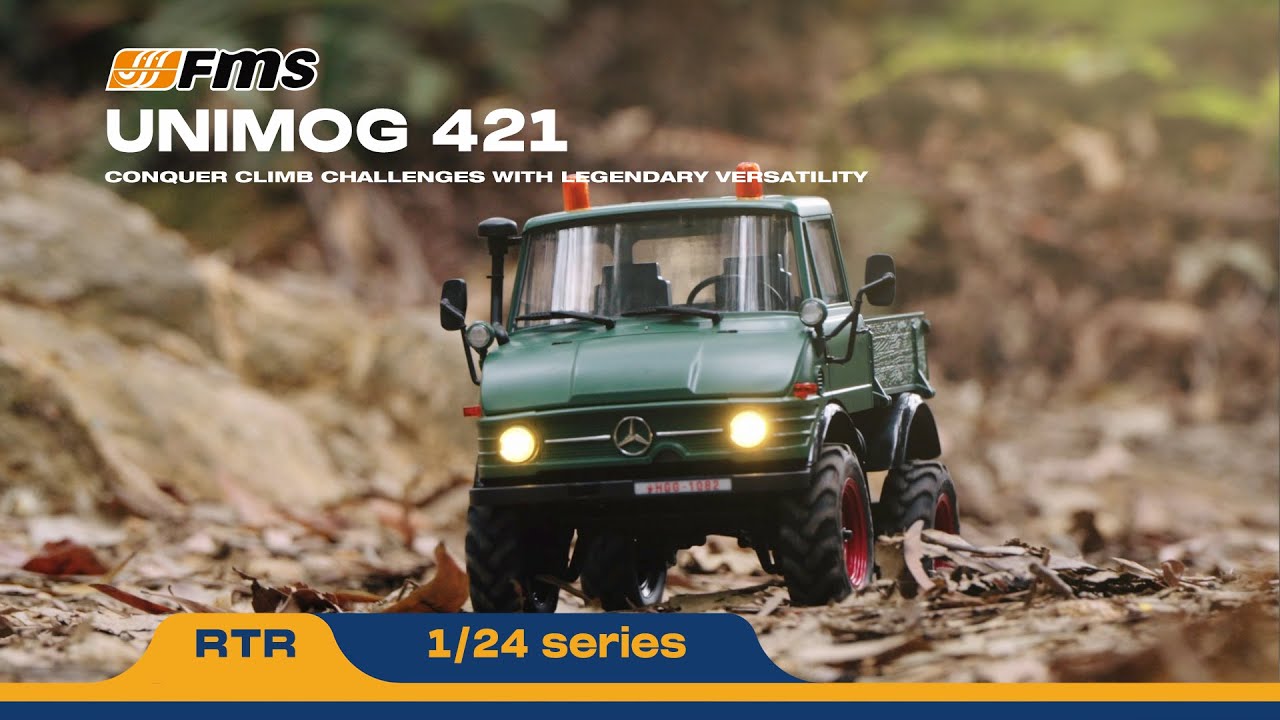 FMS 1/24 FCX24 Unimog 421 RTR | Aventura realista en coche RC