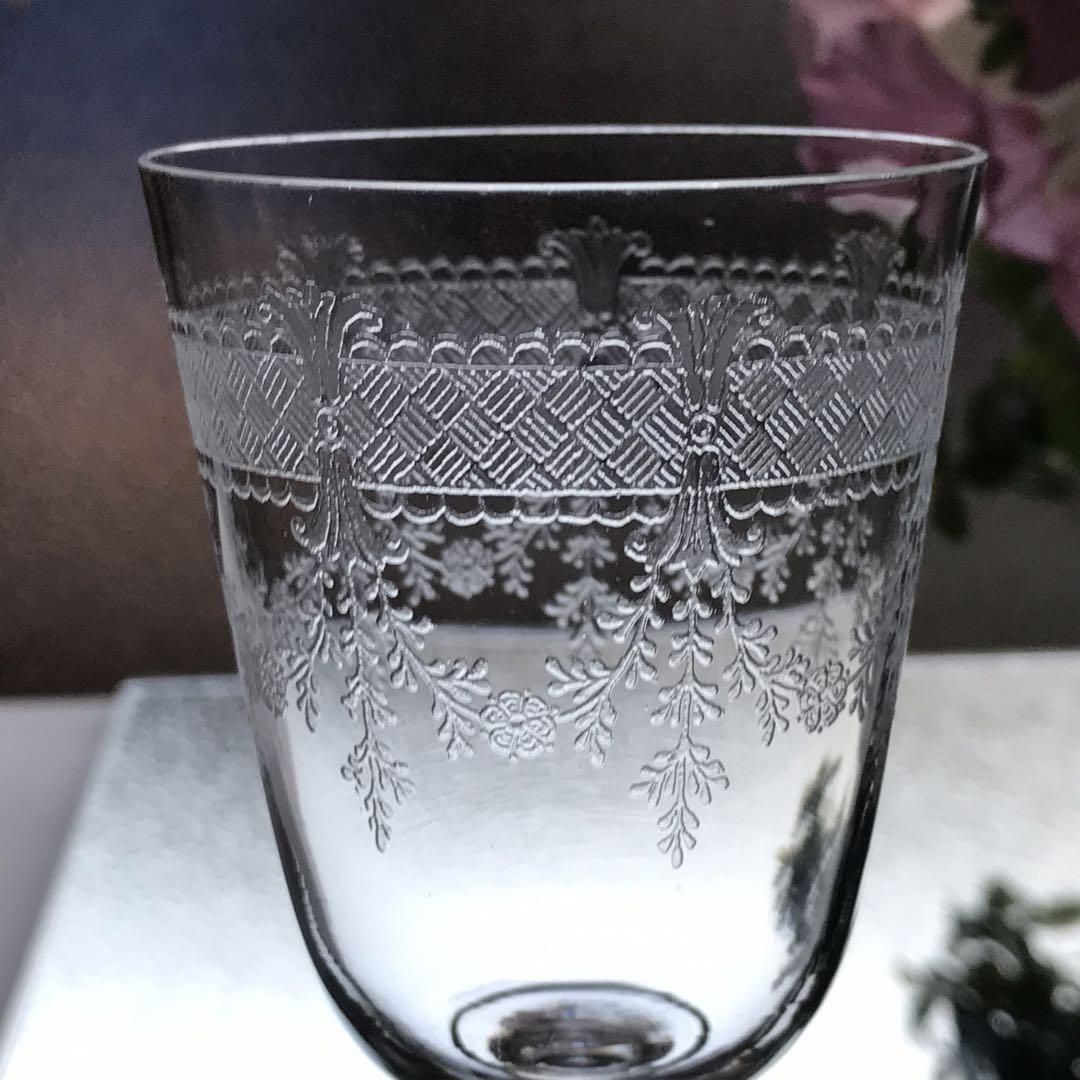 フランス製アンティーク1936年以前 サンルイパパンクリスタルワイン