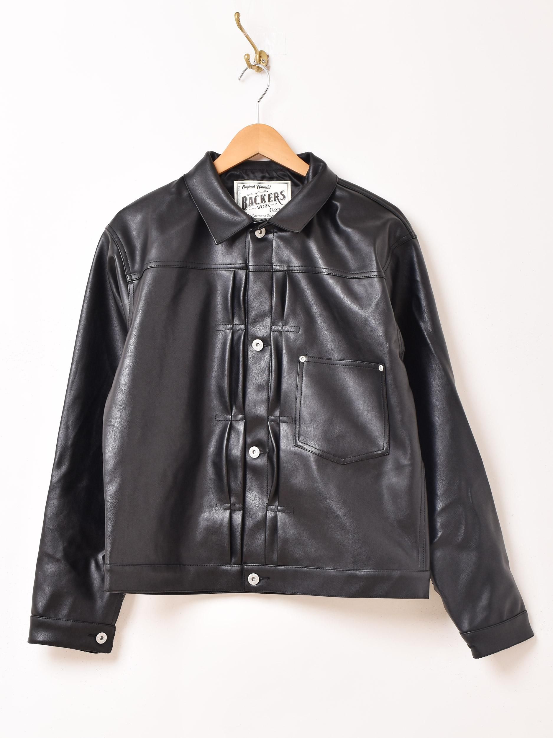 Backers 1stタイプ フェイクレザージャケット | ブラック - 古着屋