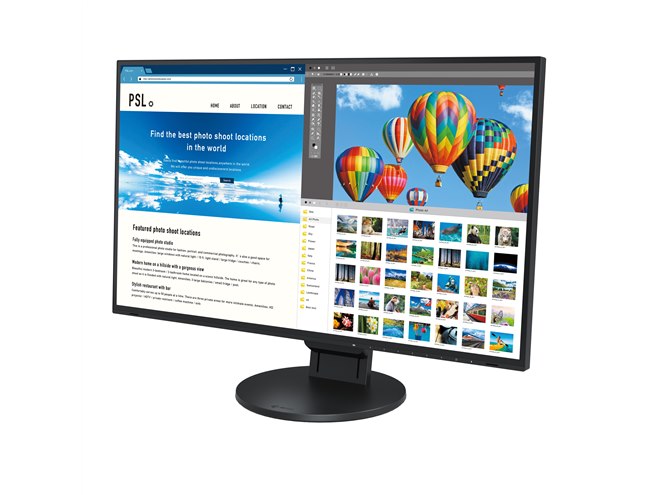 EIZO、Type-C搭載で60W給電対応の27型4K液晶「FlexScan EV2785