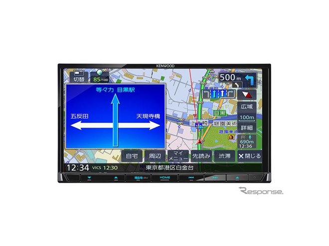 ケンウッド、特定販路向け彩速ナビの2018年モデル発表…逆走警告機能を