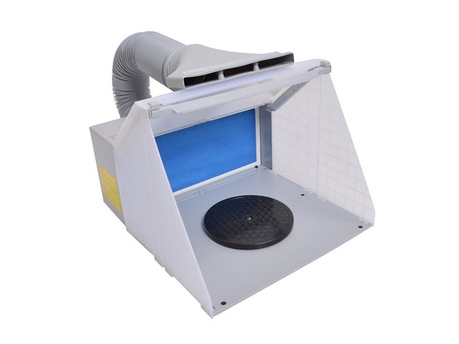 サンコー、プラモ塗料のにおいを排気できるLEDライト付き作業ブース