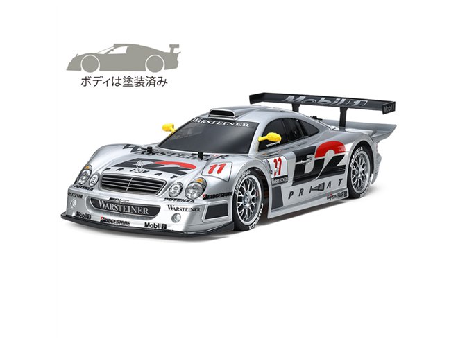 タミヤ、シルバーボディの「メルセデス・ベンツ CLK-GTR」1/10電動RC