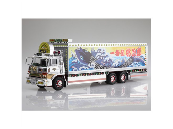 AOSHIMA「望郷一番星」1/32電動RC、荷台ペイントやアンドン文字を新規