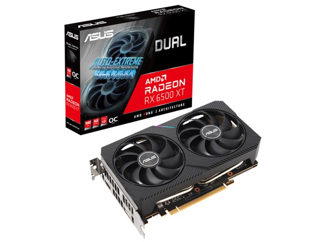 34,800円、ASUSが「Radeon RX 6500 XT」搭載ビデオカードを本日1/21