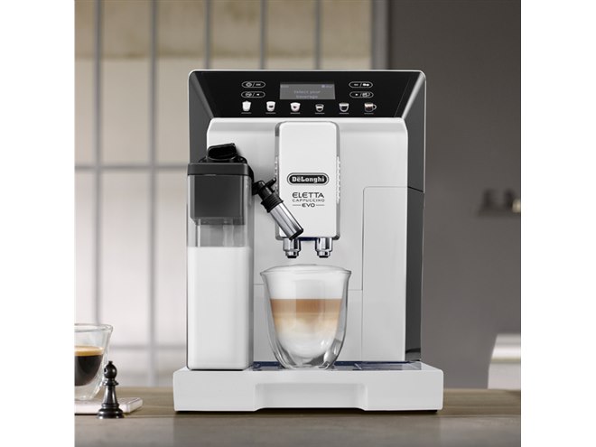 デロンギ 、ホワイトを基調とした自動コーヒーマシン「エレッタ
