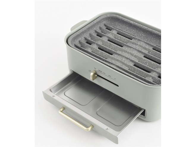 BRUNO、油はね・煙を防ぐプレートを採用した「コンパクトグリルホット