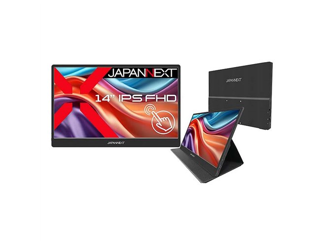 JAPANNEXT、軽量約600gでタッチ操作対応の14型フルHDモバイルモニター