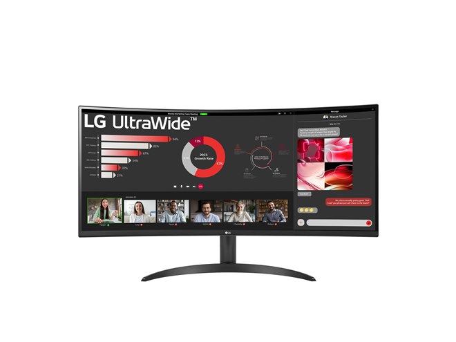 LG、複数デバイスの画面も分割表示可能な34型曲面ウルトラワイド