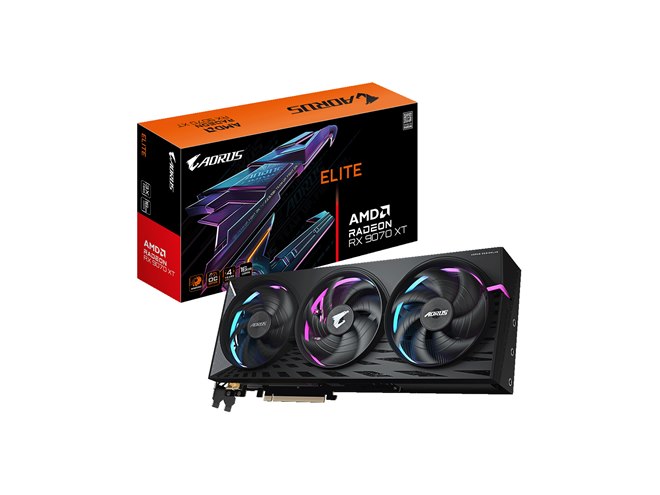 GIGABYTE、「Radeon RX 9070 XT/RX 9070」搭載のゲーミングビデオ