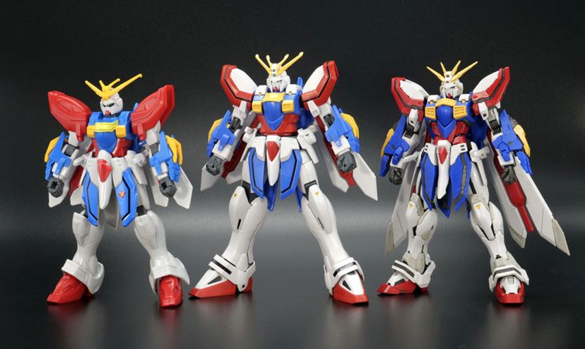 1/144スケールの「ゴッドガンダム」3体を徹底比較！ 進化したポイント
