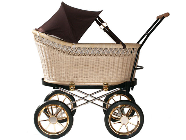 東京乳母車 プスプス ブラックシリーズ/ブラウン幌 ゴールド車輪 価格