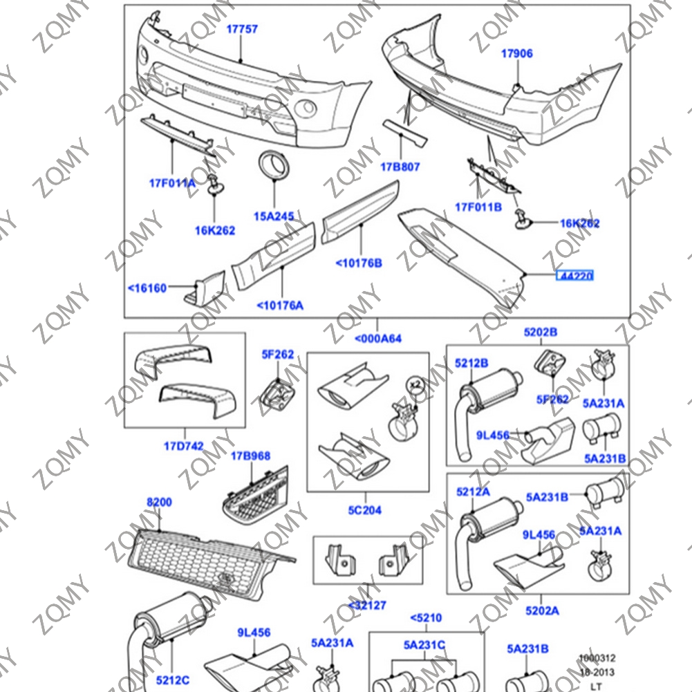 Rear Wing Spoiler For Land Rover Range Rover Sport 2010 2011 2012