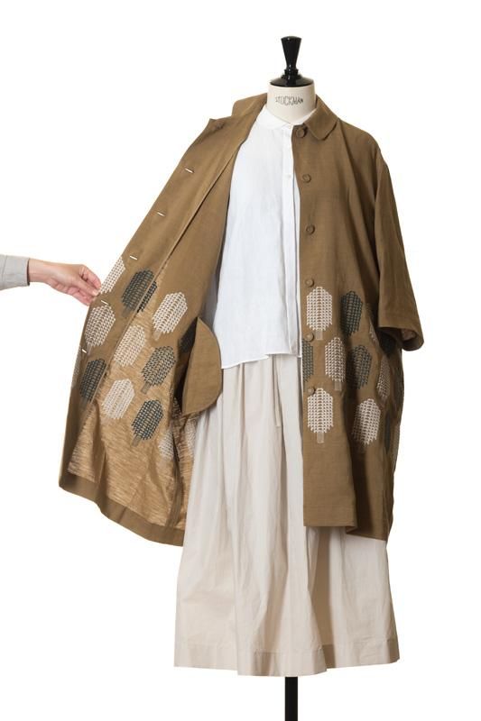 mina perhonen forest candy リネンコート - ミナペルホネン正規取扱店