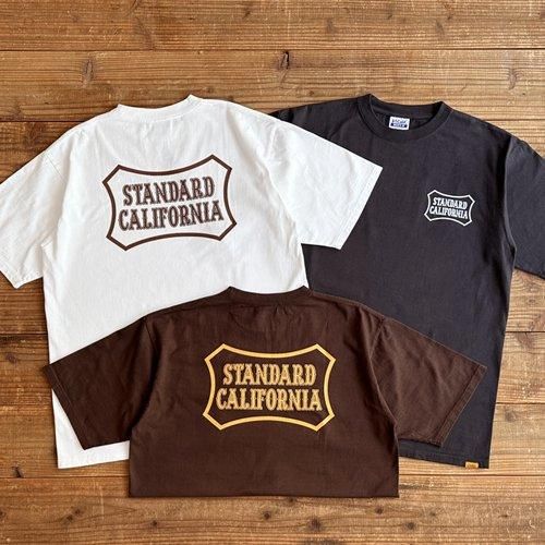 STANDARD CALIFORNIA】SD HEAVYWEIGHT BASIC LOGO T BROWN Tシャツ